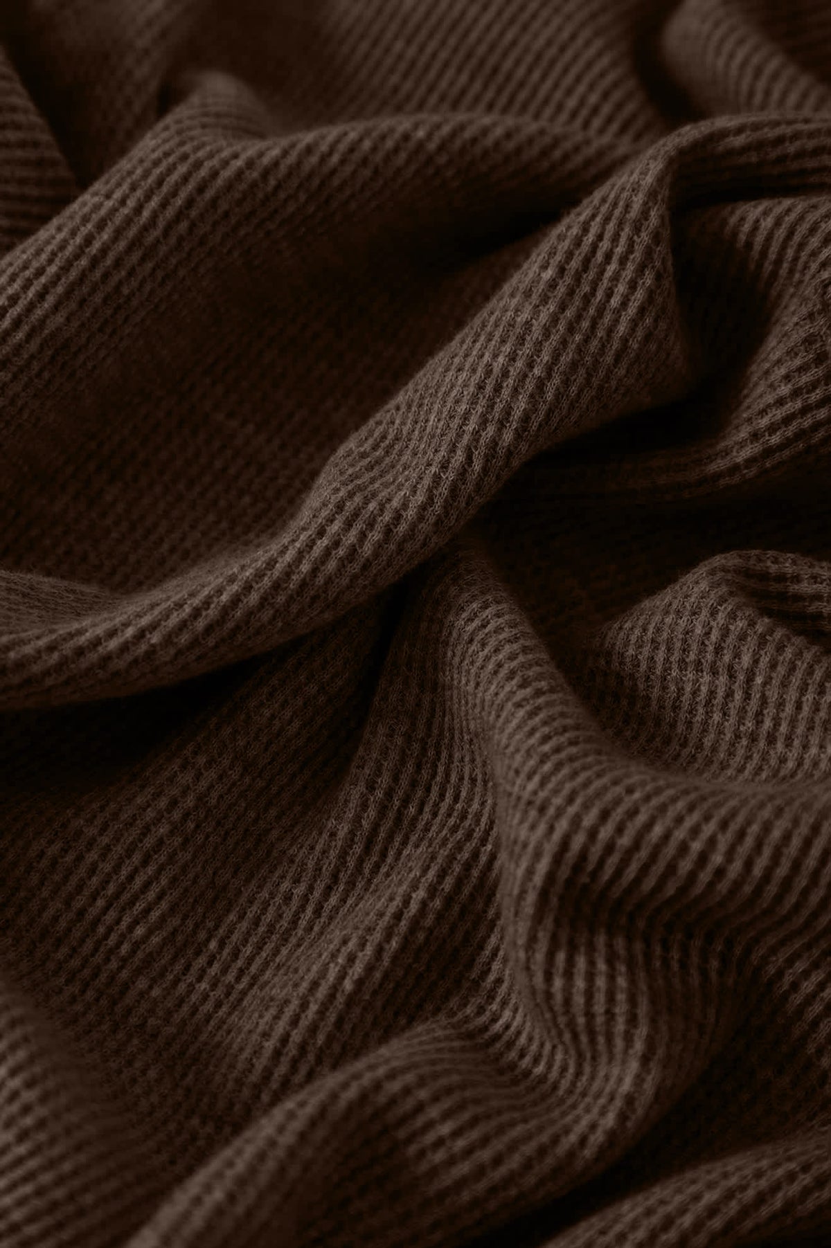 Men's Baseline Waffle Knit Top in the color Walnut Brown - Additional Laydown image