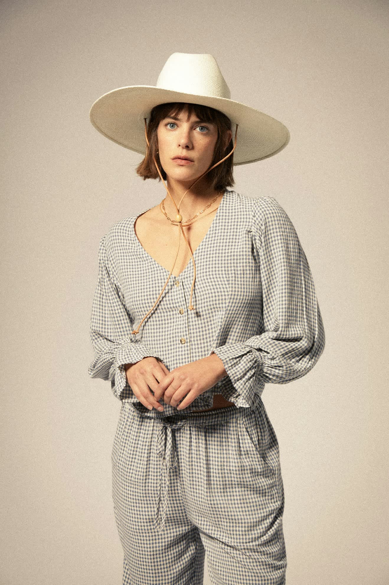 Women's Marina Panama Lifeguard Hat in the color Panama White - Women's Front View