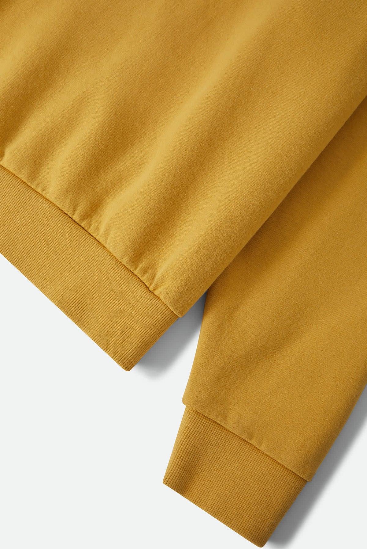 Men's Brixton Baseline Crew Fleece in the color Dusted Ochre Vintage Wash - Additional Laydown image