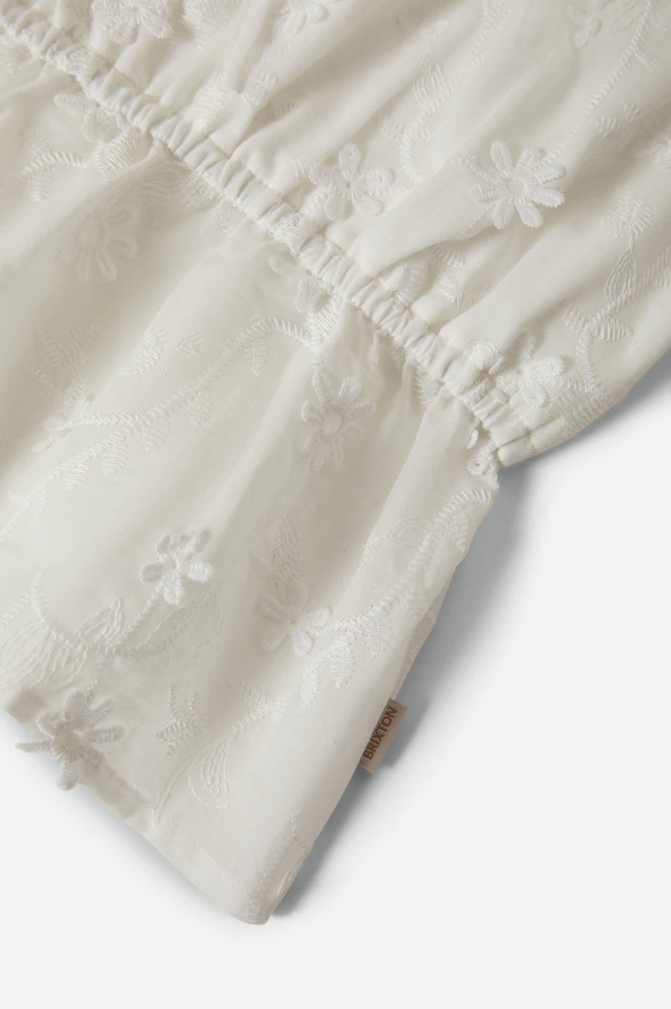 Women's The Abigail Tie Top in the color Off White Floral - Additional Laydown image