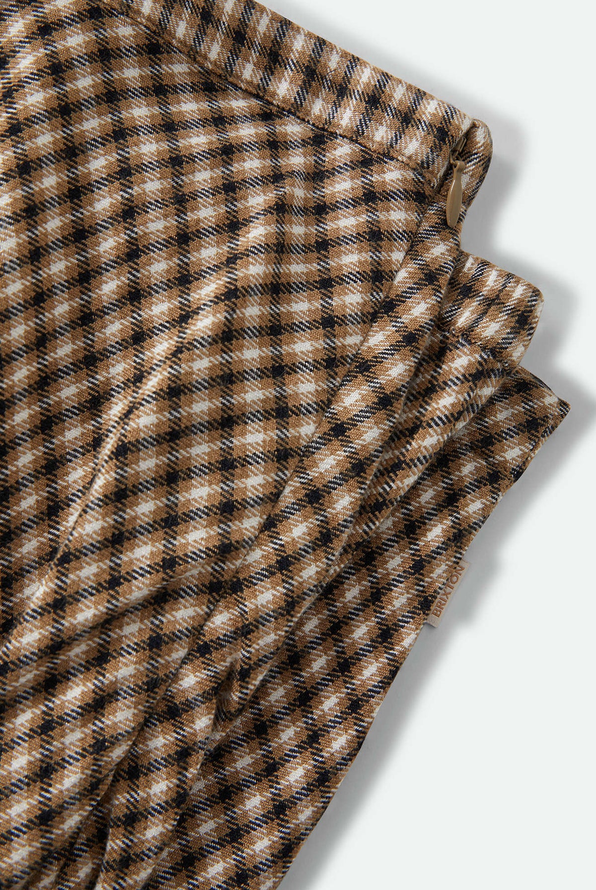 Women's The Molly Silky Skirt in the color Khaki/Off White/Black Micro - Additional Laydown image