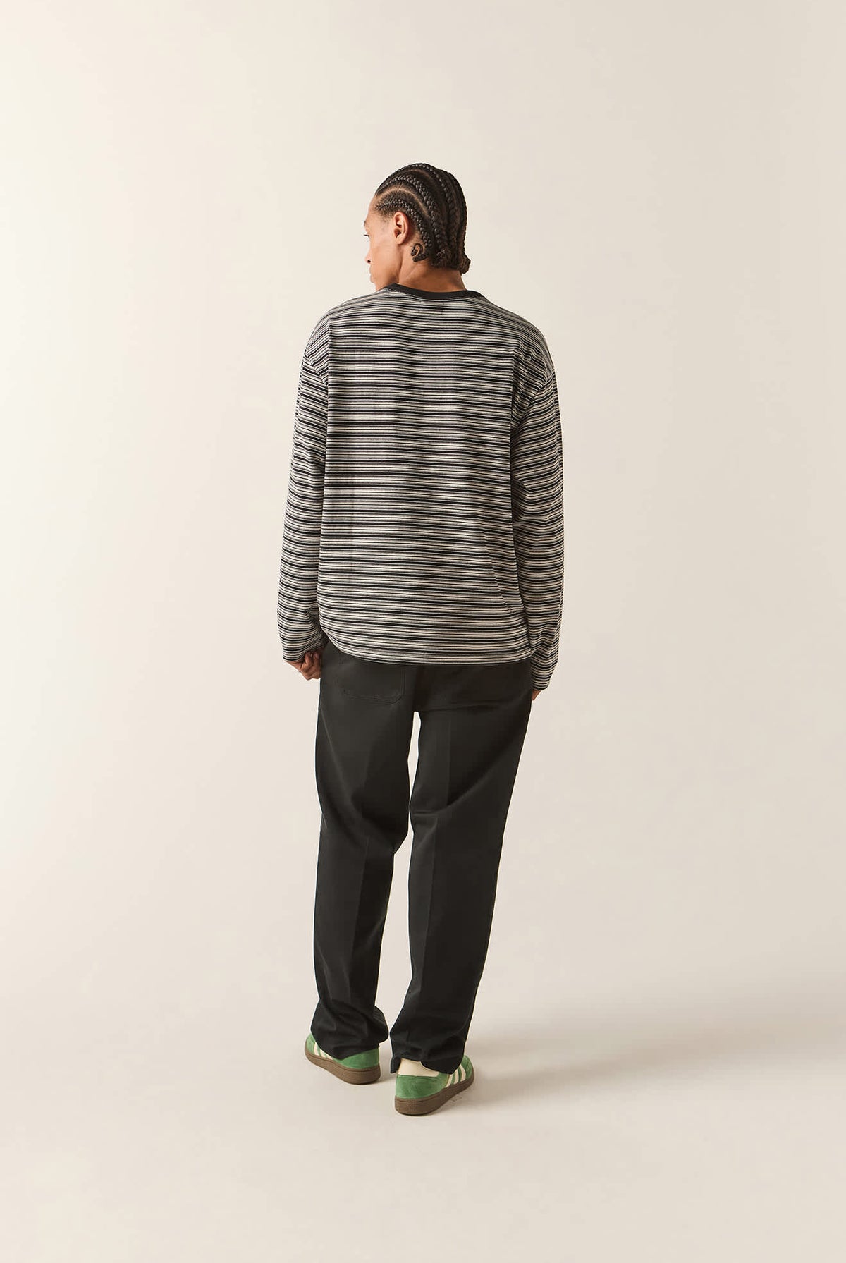 Men's Century Knit Top in the color Heather Grey Stripe - Additional Fit image