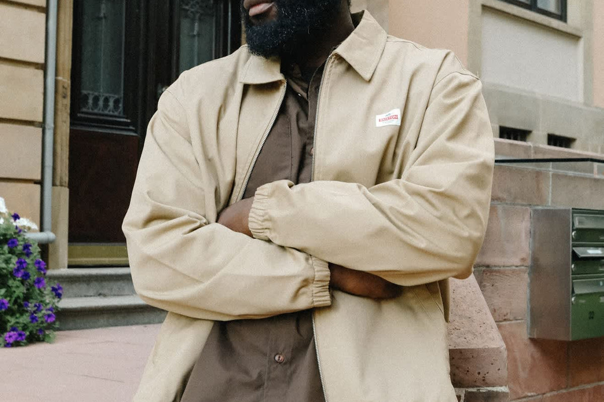 Men's Trademark Lightweight Garage Zip Jacket in the color British Khaki - Men's Lifestyle image
