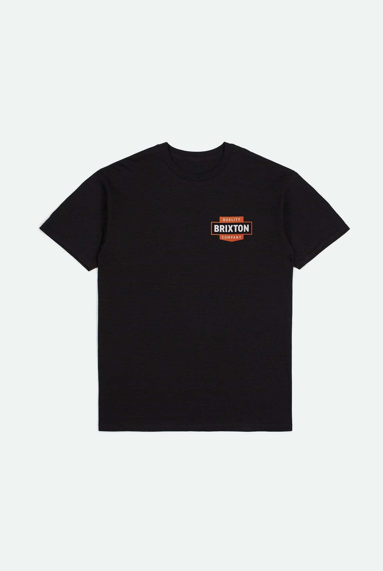 Brixton Men's Osborn S/S Standard T-Shirt - Black Worn Wash | Main