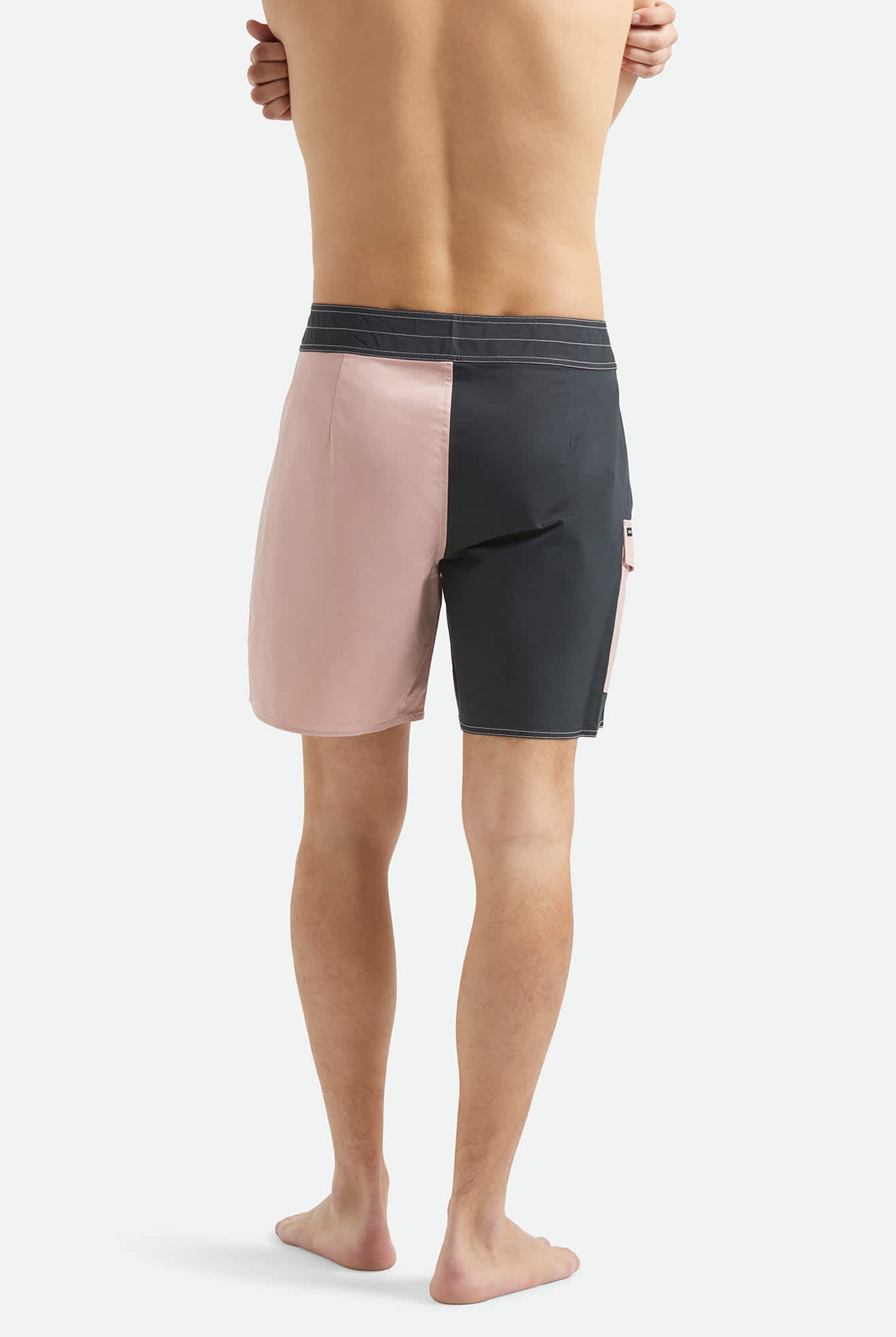 Men's Classic Trunk 17" in the color Black/Silver Pink - Men's Back View