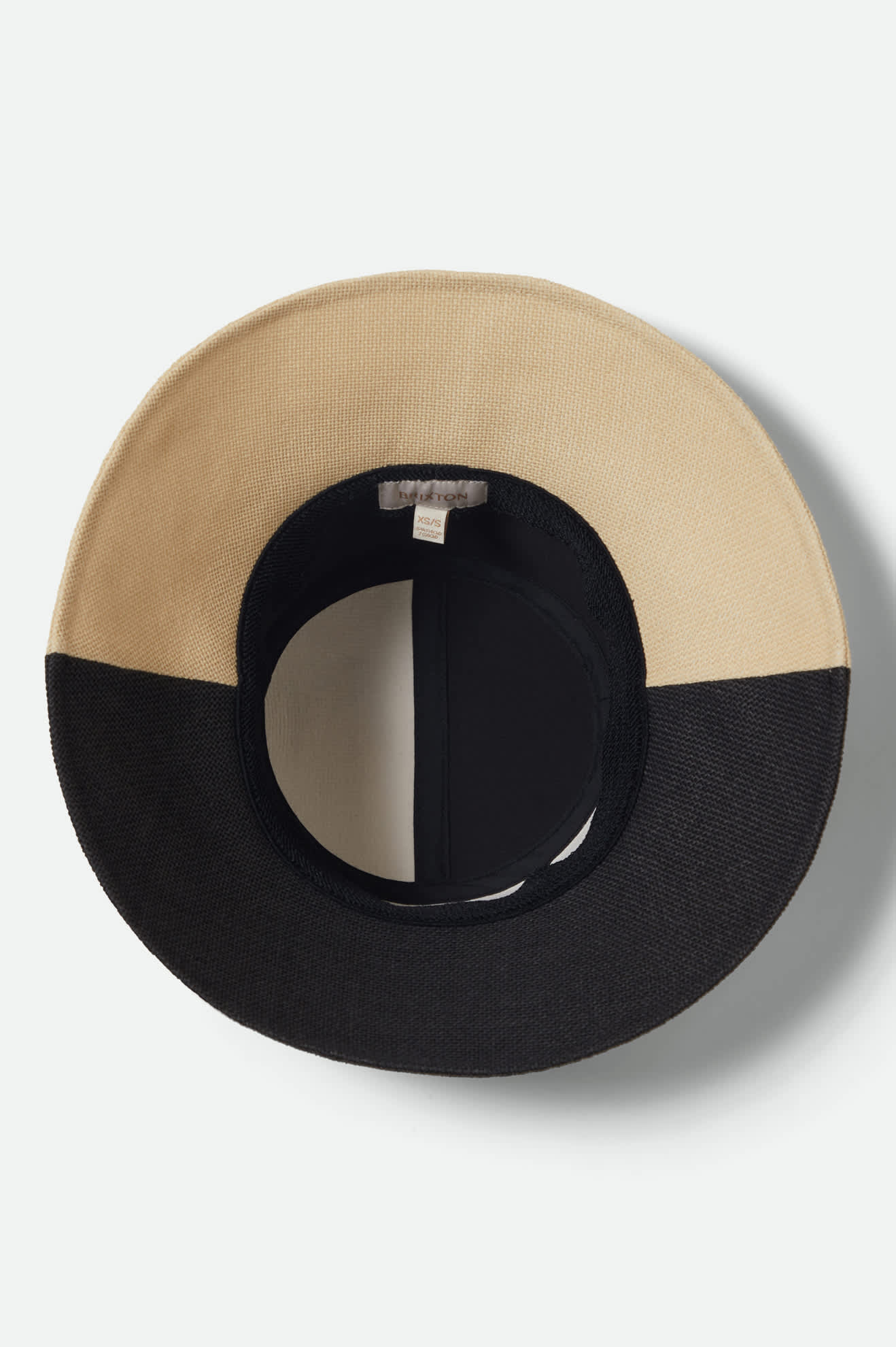 Women's Harmony Packable Bucket Hat in the color Natural/Black - Additional Laydown image