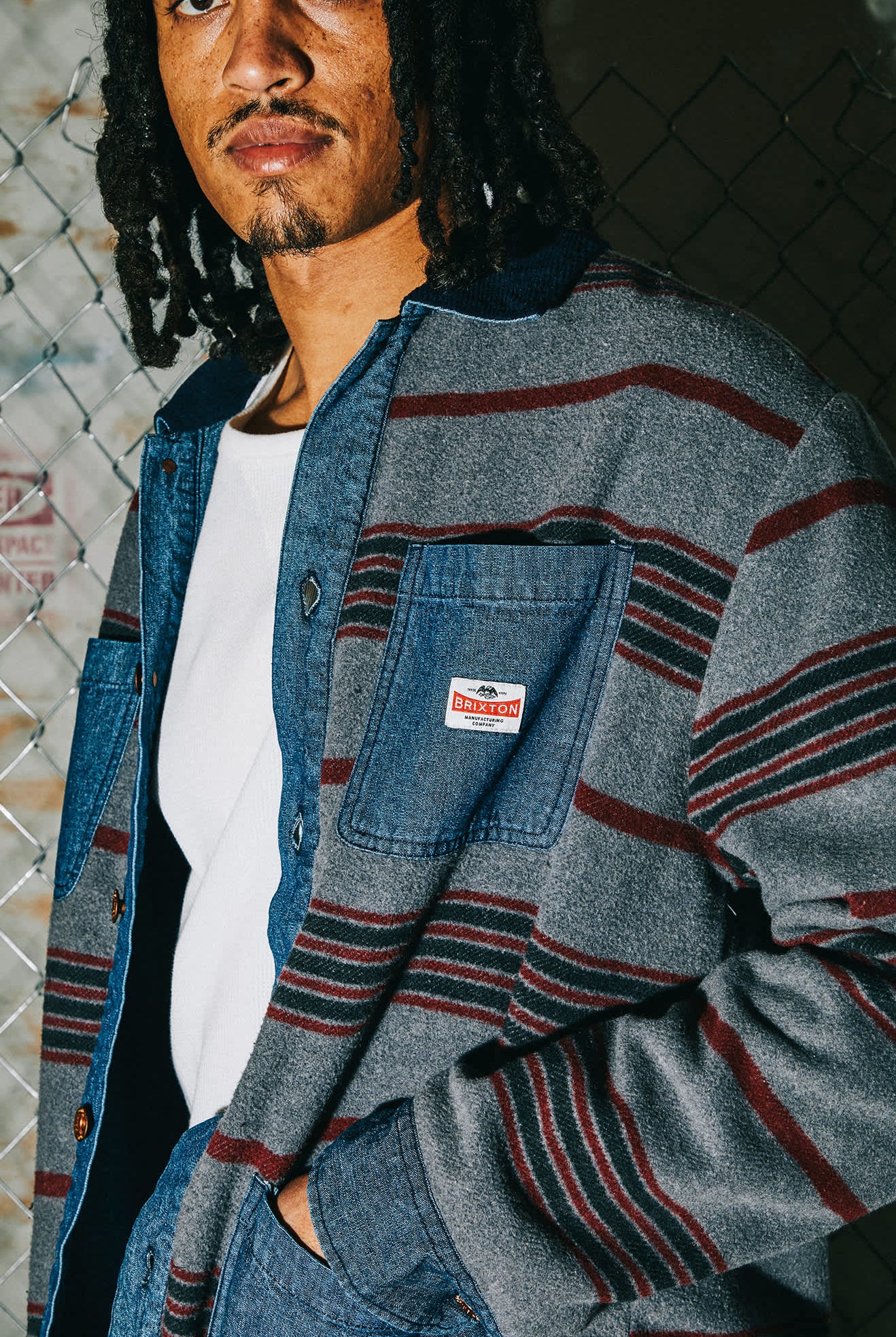 Men's Altered Threads Chore Coat in the color Medium Wash Denim - Men's Lifestyle image