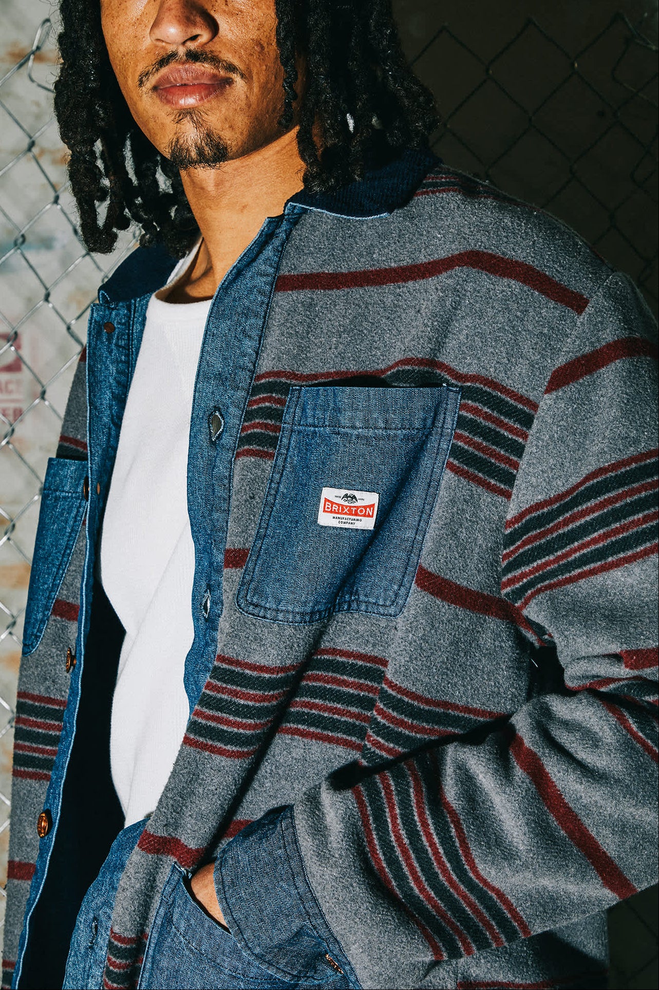 Men's Altered Threads Chore Coat in the color Medium Wash Denim - Men's Lifestyle image