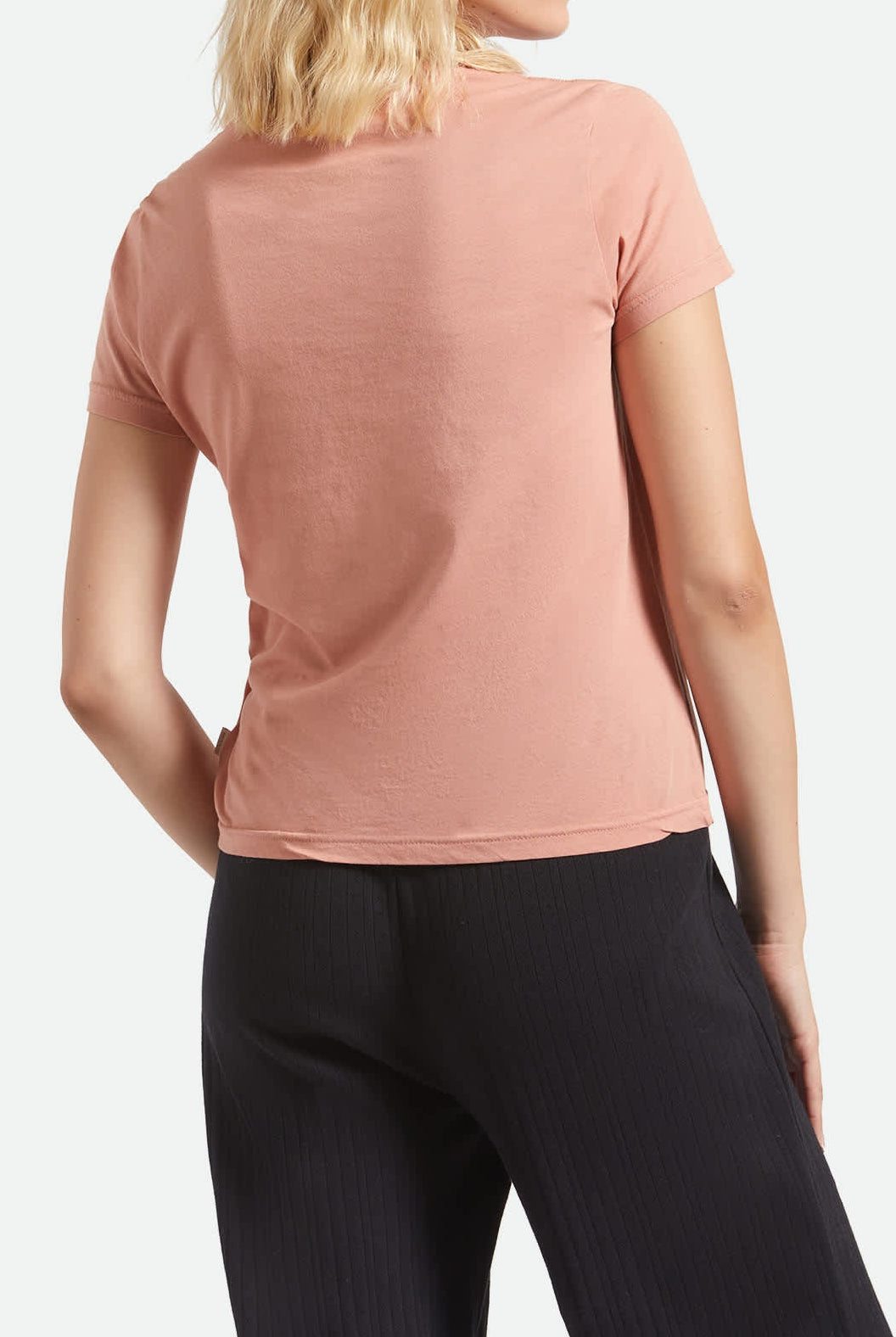 Women's Tossed Dice Crew T-Shirt in the color Italian Clay - Women's Back View