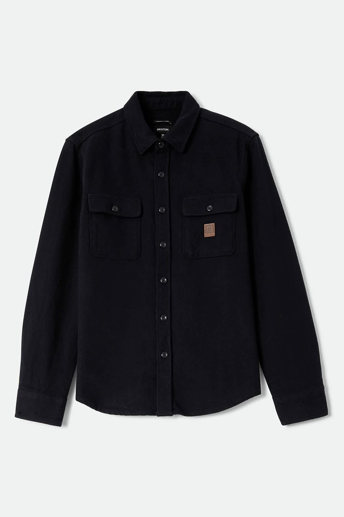Men's Bowery Heavyweight Flannel in the color Black - Front Product View