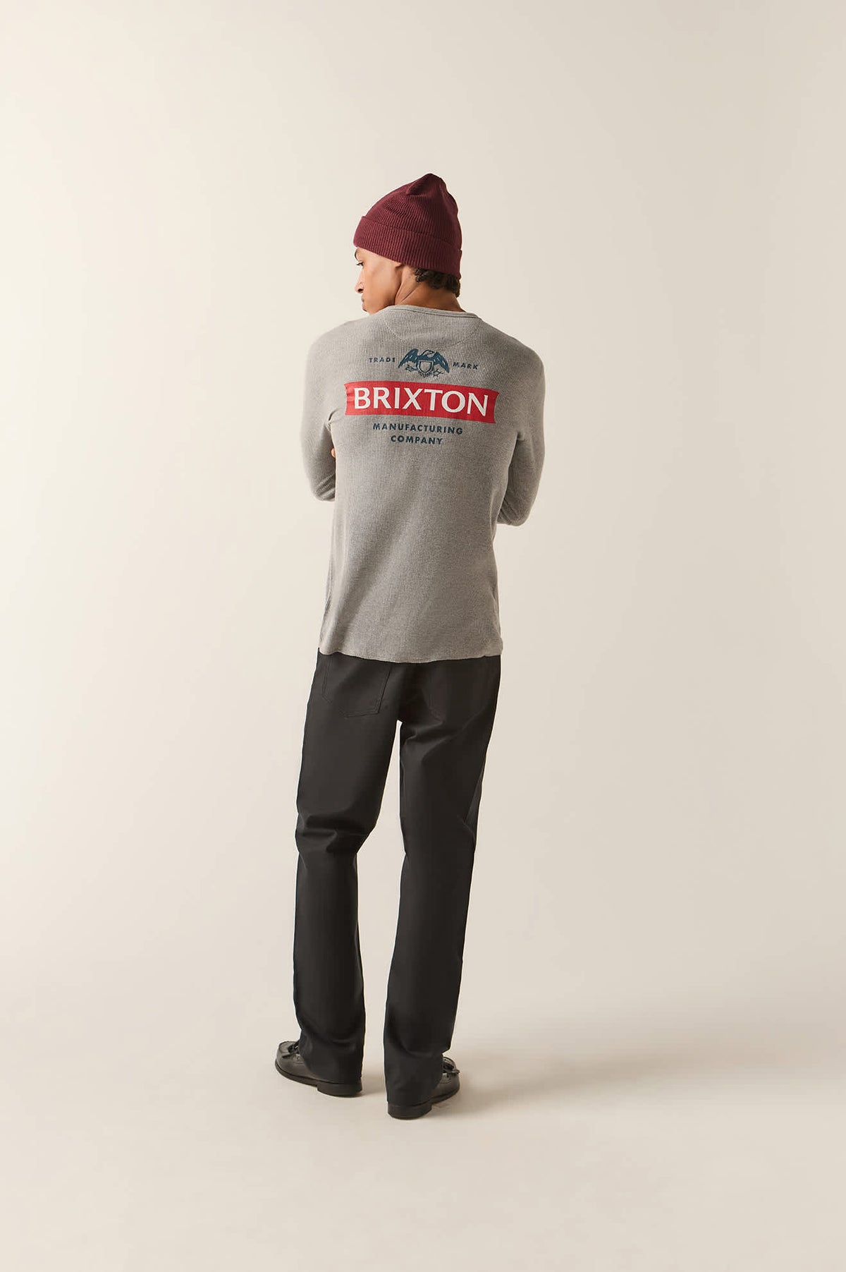 Men's Trademark Waffle Knit Top in the color Heather Grey - Additional Fit image