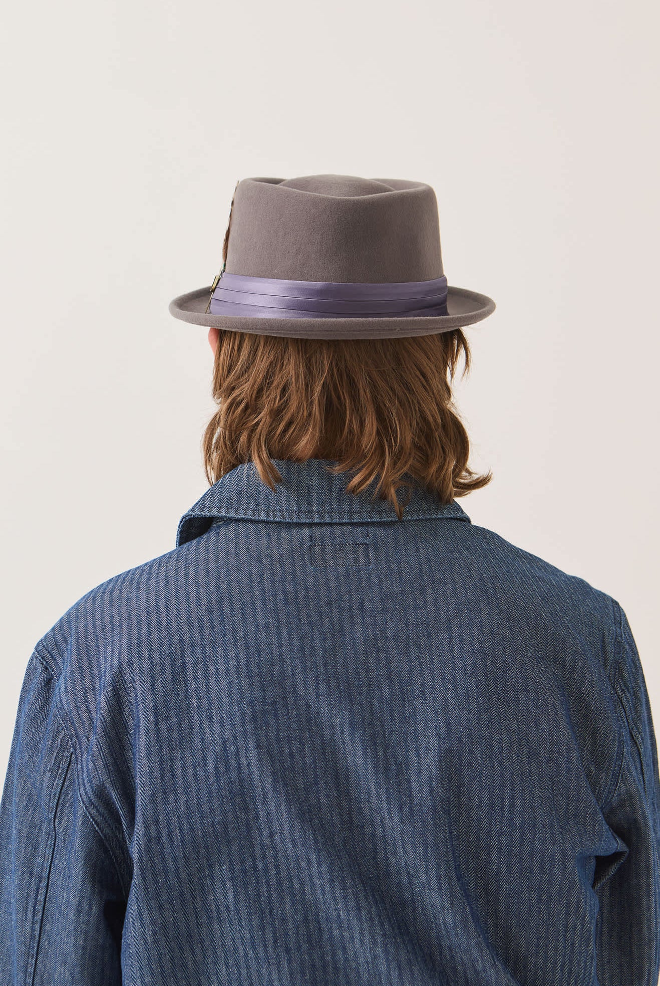 Unisex Stout Pork Pie in the color Charcoal/Charcoal - Men's Back View