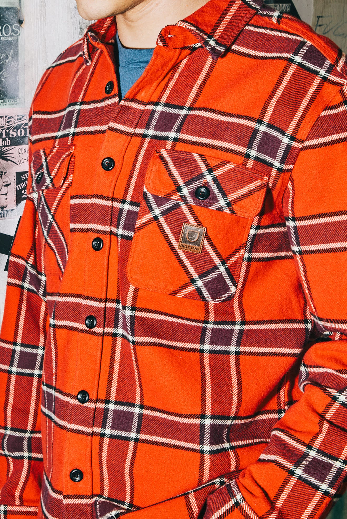Men's Bowery Heavyweight Flannel in the color Adrenaline Rush - Men's Lifestyle image