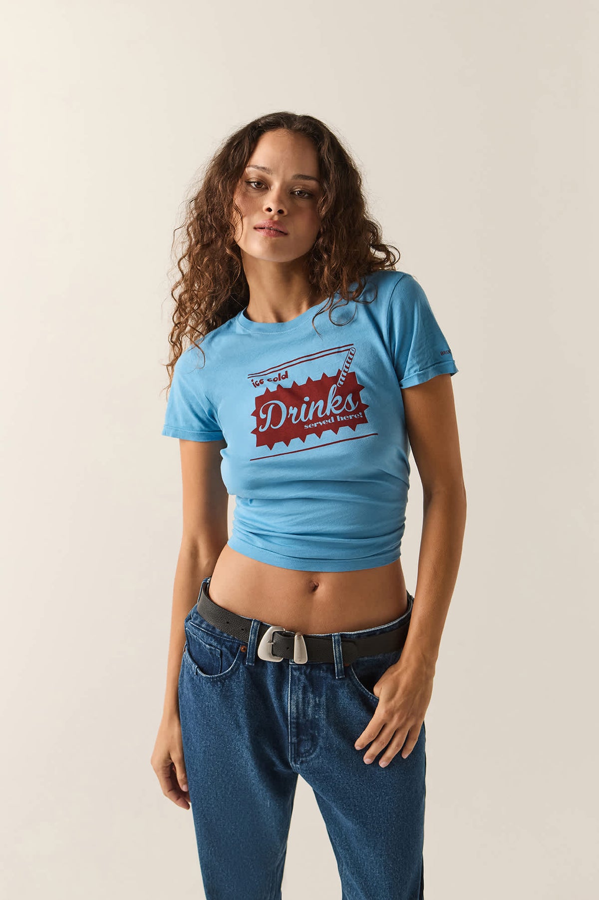 Women's Ice Cold Slim Crew T-Shirt in the color Electric Indigo - Women's Front View