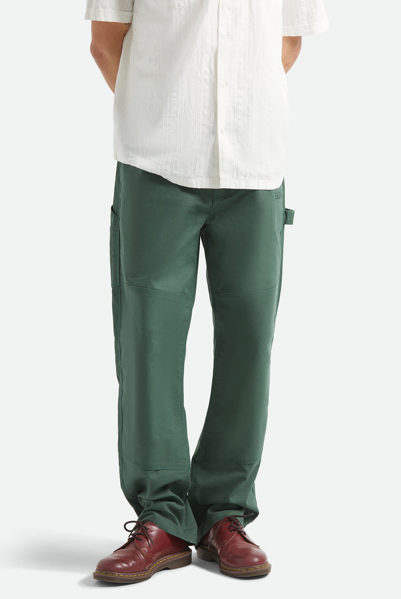 Men's Builders Carpenter Stretch Pant in the color Primary Green - Men's Front View