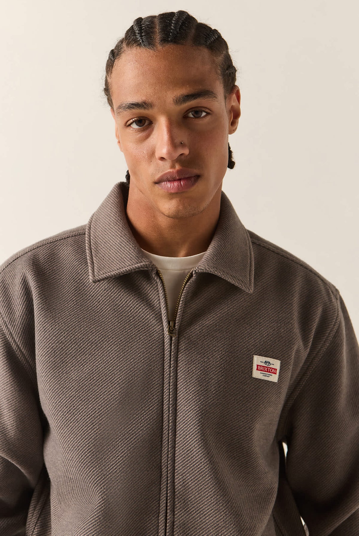 Men's Trademark Zip Flannel Jacket in the color Heather Grey - Additional Fit image