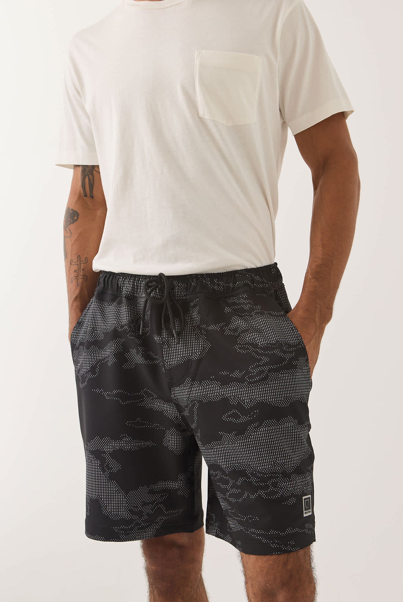 Men's Journey Active Short in the color Black Camo - Additional Fit image