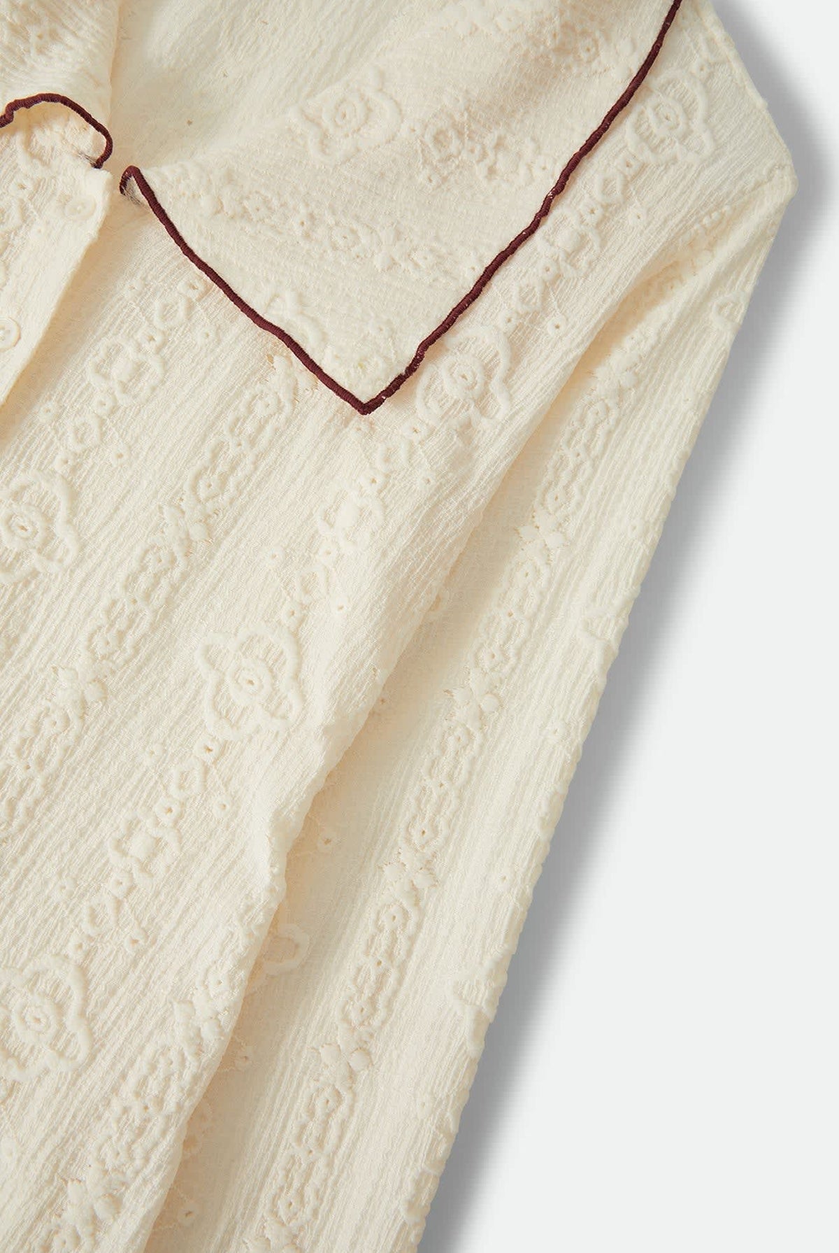 Women's Grace Button Down Shirt in the color Off White/Wild Ginger - Additional Laydown image