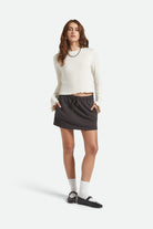 Women's Carefree Organic Garment Dye Lounge Skirt in the color Black - Additional Fit image