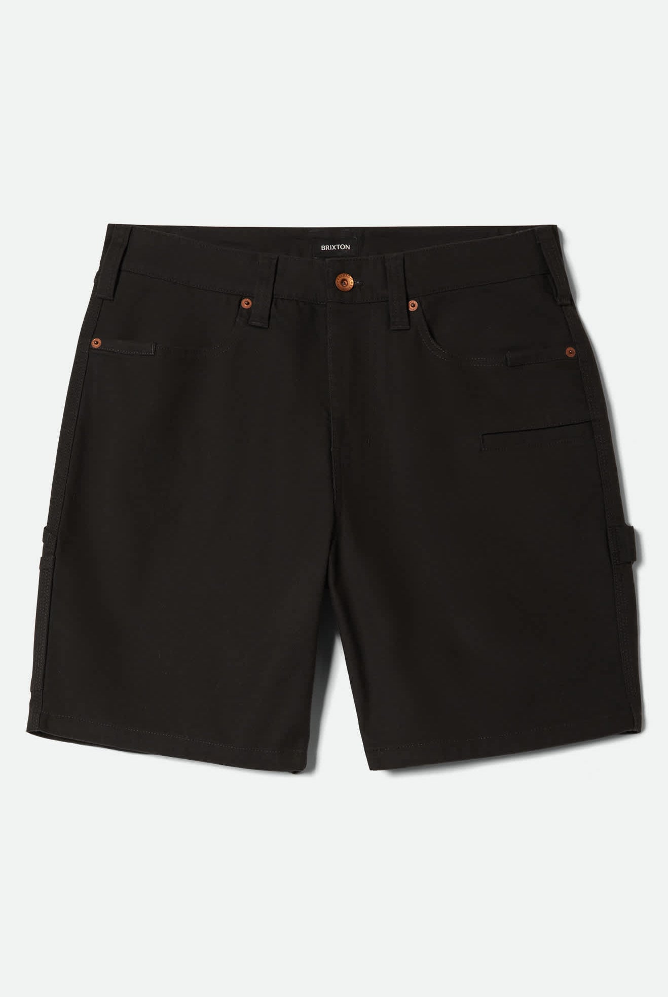 Men's Builders Carpenter Baggy Short in the color Washed Black - Front Product View