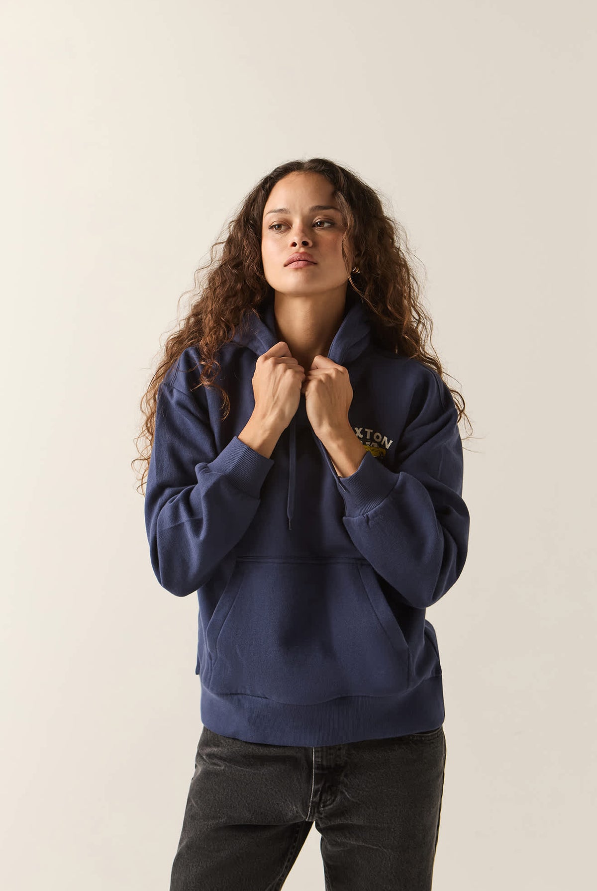 Women's High Speed Hoodie in the color Washed Navy - Additional Fit image