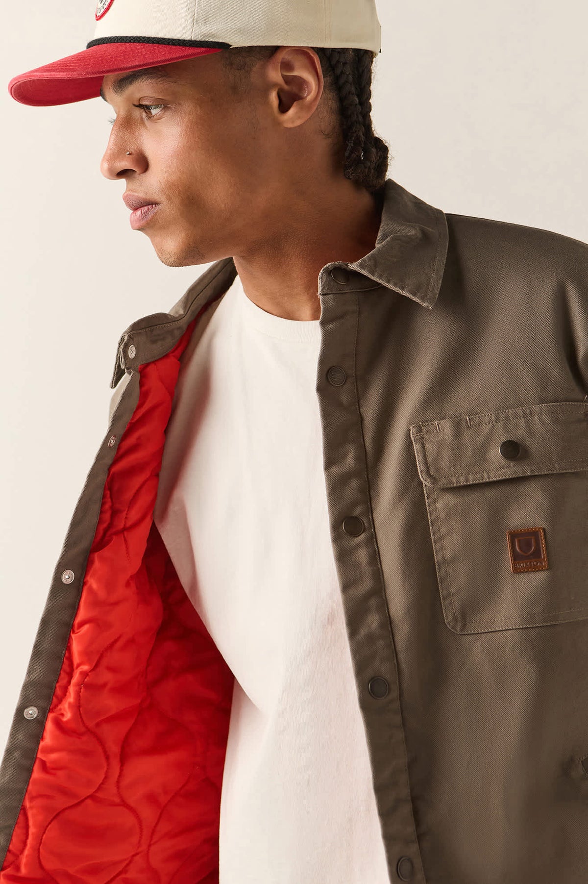 Men's Builders Stretch Lined Jacket in the color Earth - Additional Fit image