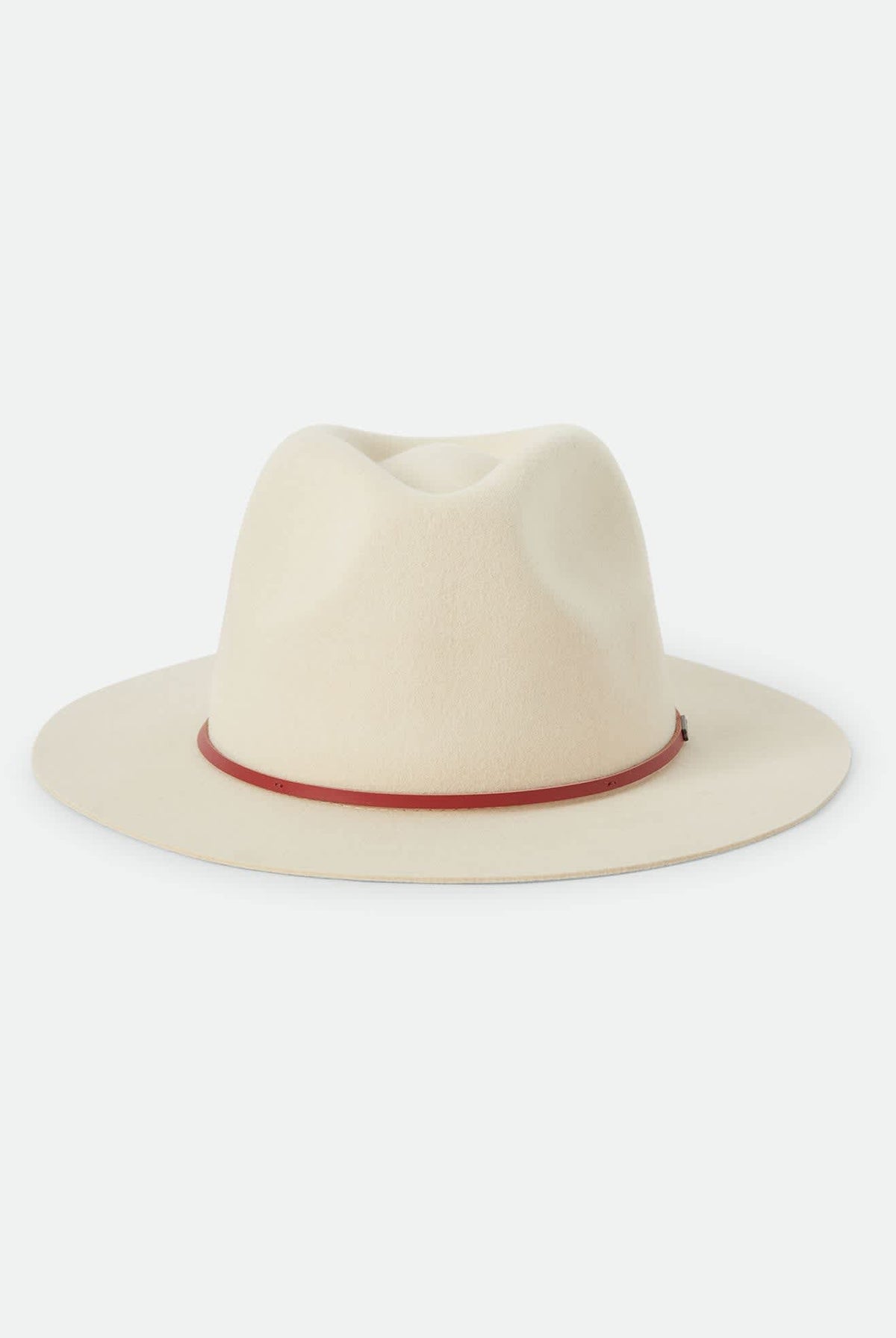 Unisex Wesley Fedora in the color Wax Paper/Red Earth - Additional Laydown image