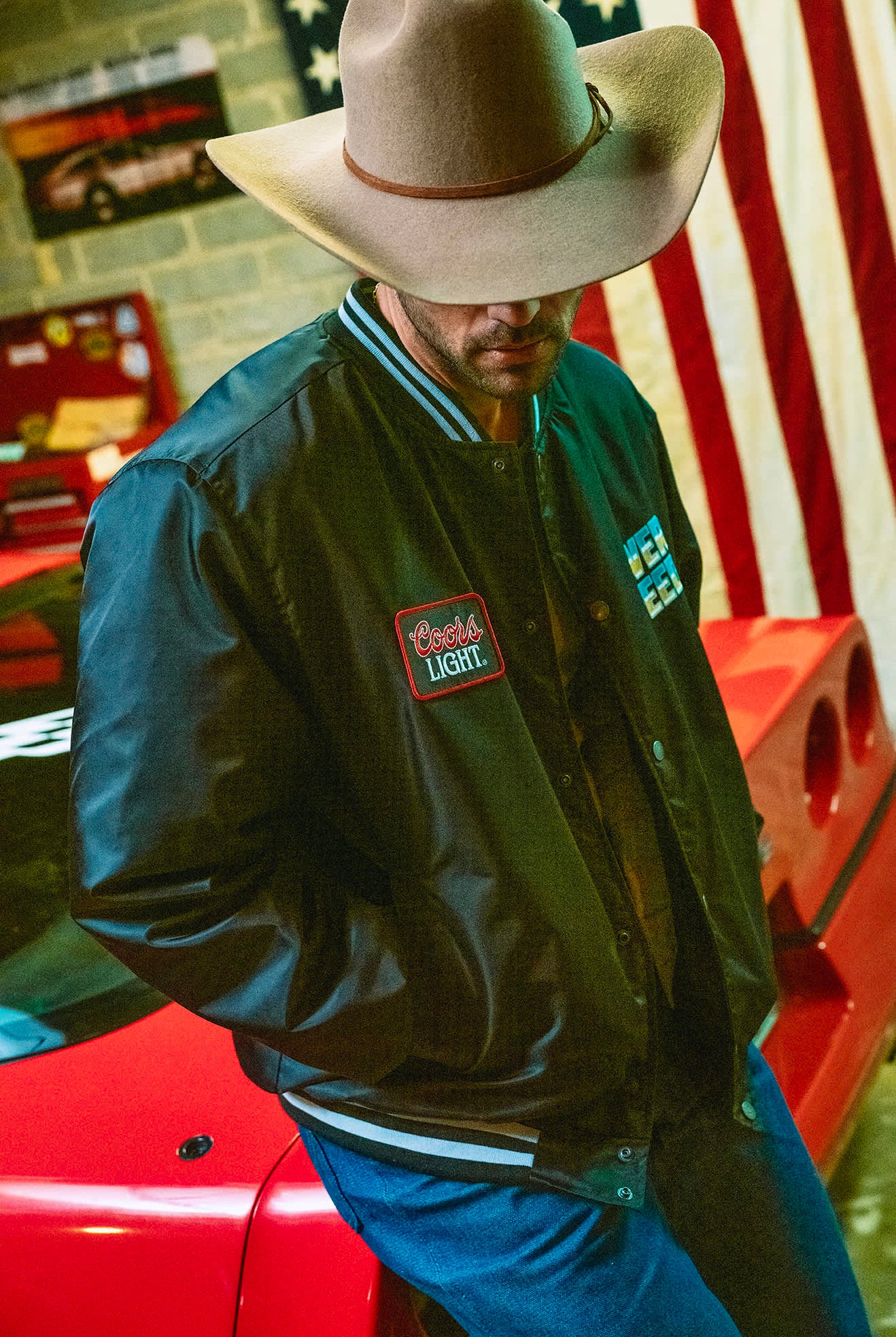 Men's Coors Light Silver Speed Shop Jacket in the color Black/Silver - Men's Lifestyle image