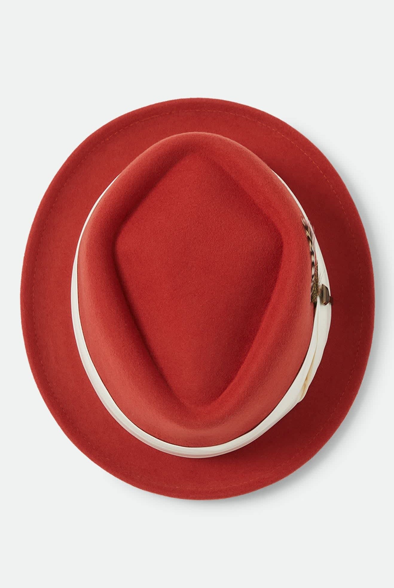 Unisex Stout Pork Pie in the color Red Earth/Wax Paper - Additional Laydown image