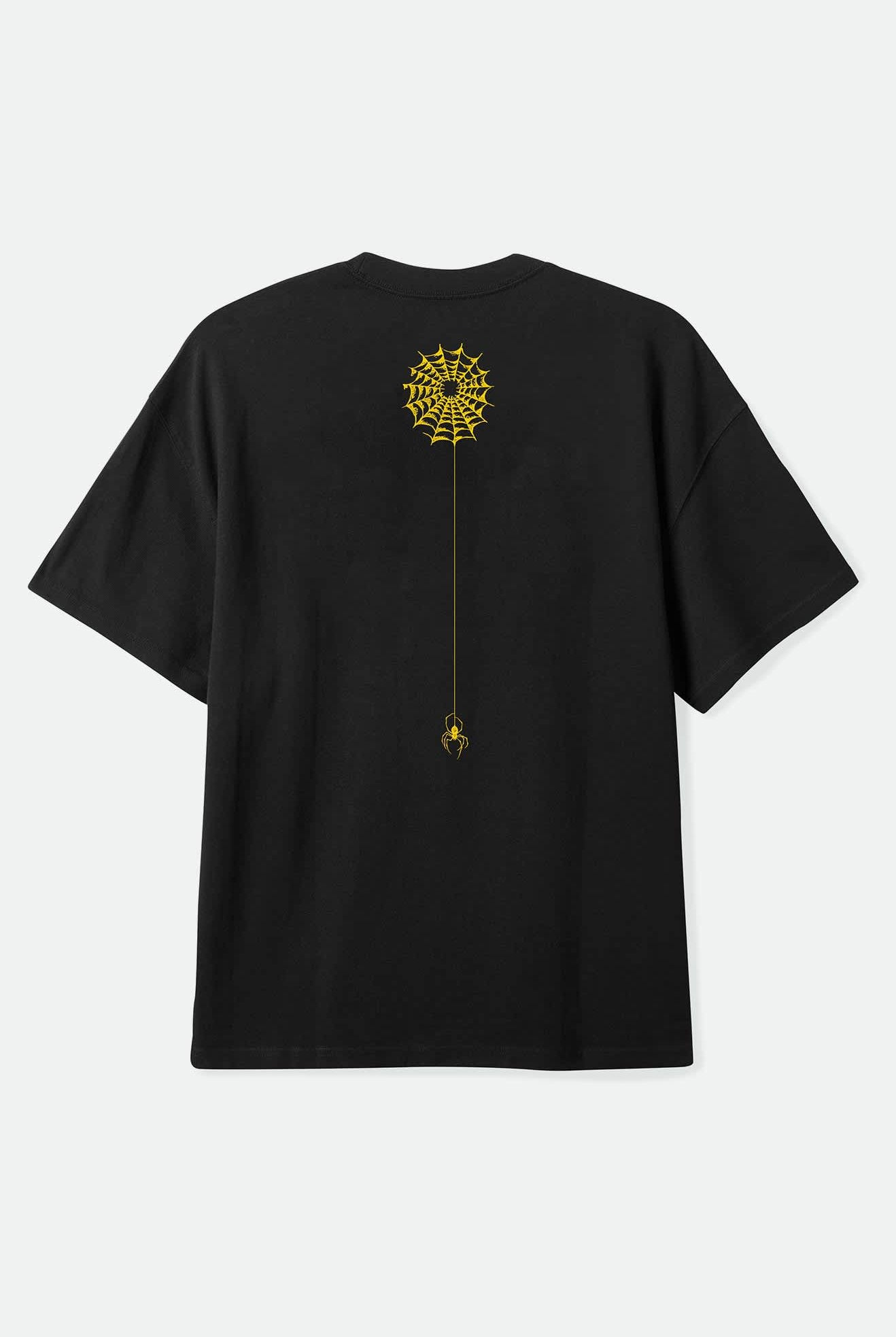 Men's Secure S/S Standard T-Shirt in the color Black Worn Wash - Back Style View