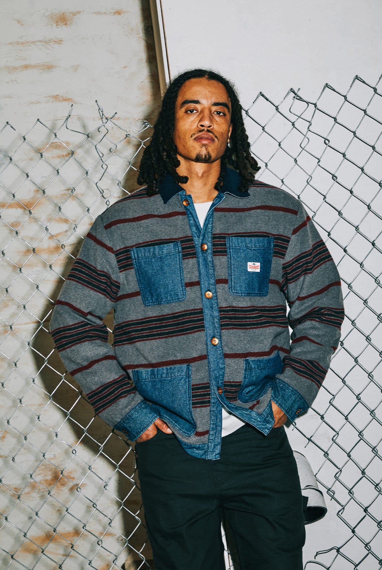 Men's Altered Threads Chore Coat in the color Medium Wash Denim - Men's Lifestyle image