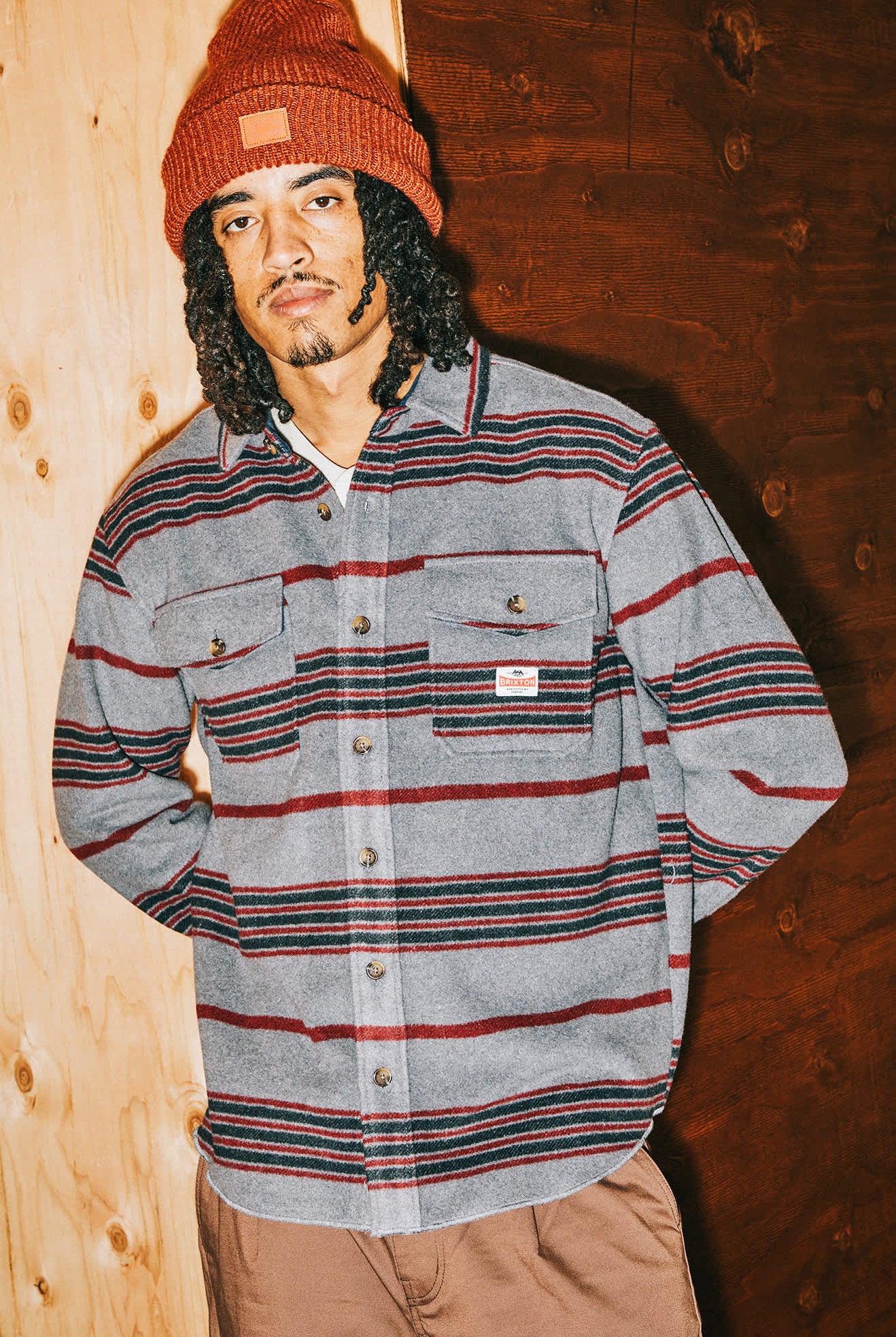 Men's Altered Threads Overshirt in the color Multi Blanket Stripe - Men's Lifestyle image