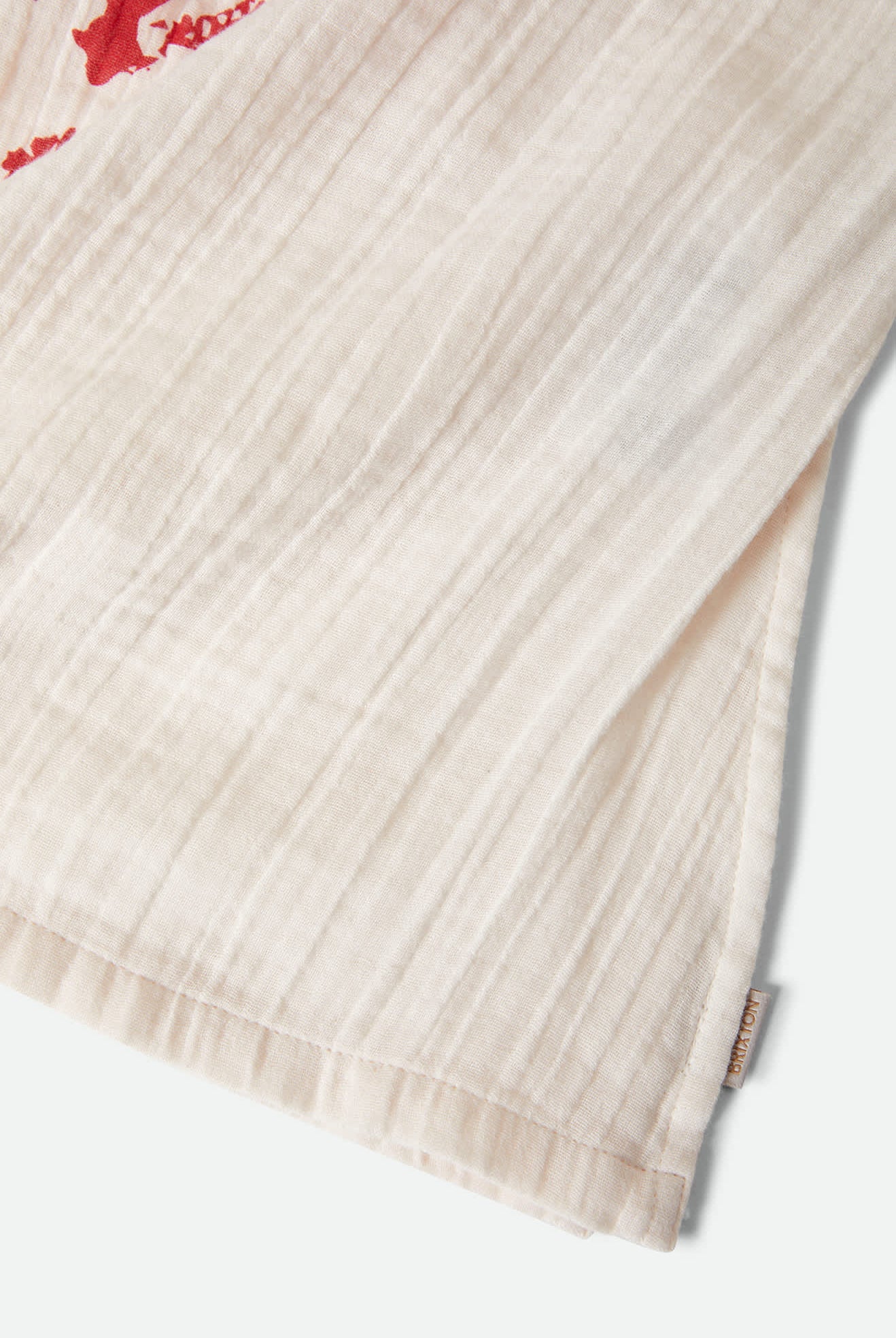 Women's The Lola Tube Top in the color Off White/Robust Red - Additional Laydown image