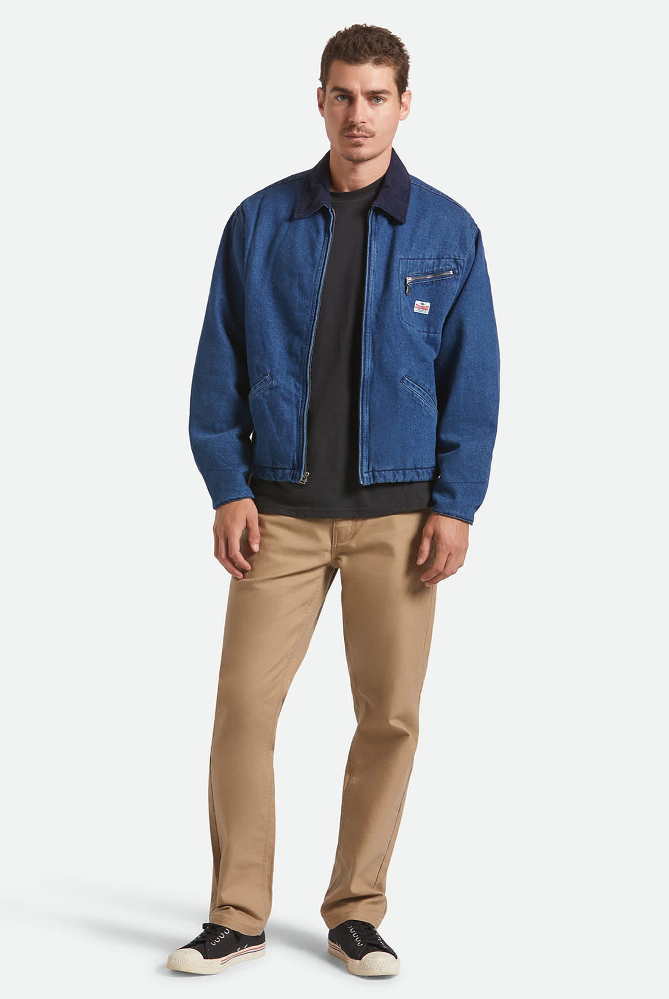 Men's Builders 5 Pocket Stretch Pant in the color Khaki - Additional Fit image