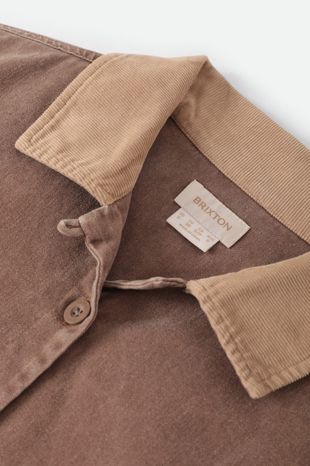Women's Utopia Overshirt in the color Pinecone Brown/Sand - Additional Laydown image