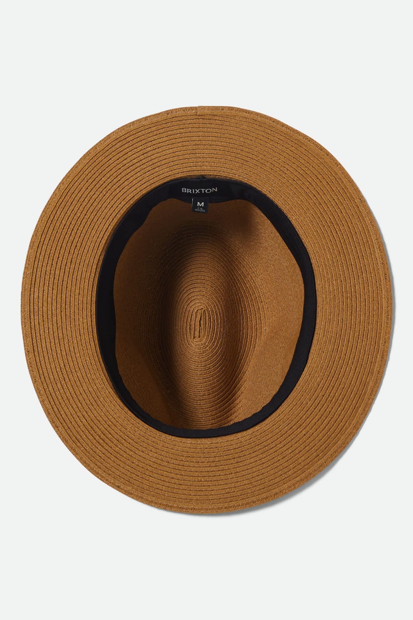 Unisex Roma Straw Packable Fedora in the color Dark Tan/Primal Green - Additional Laydown image