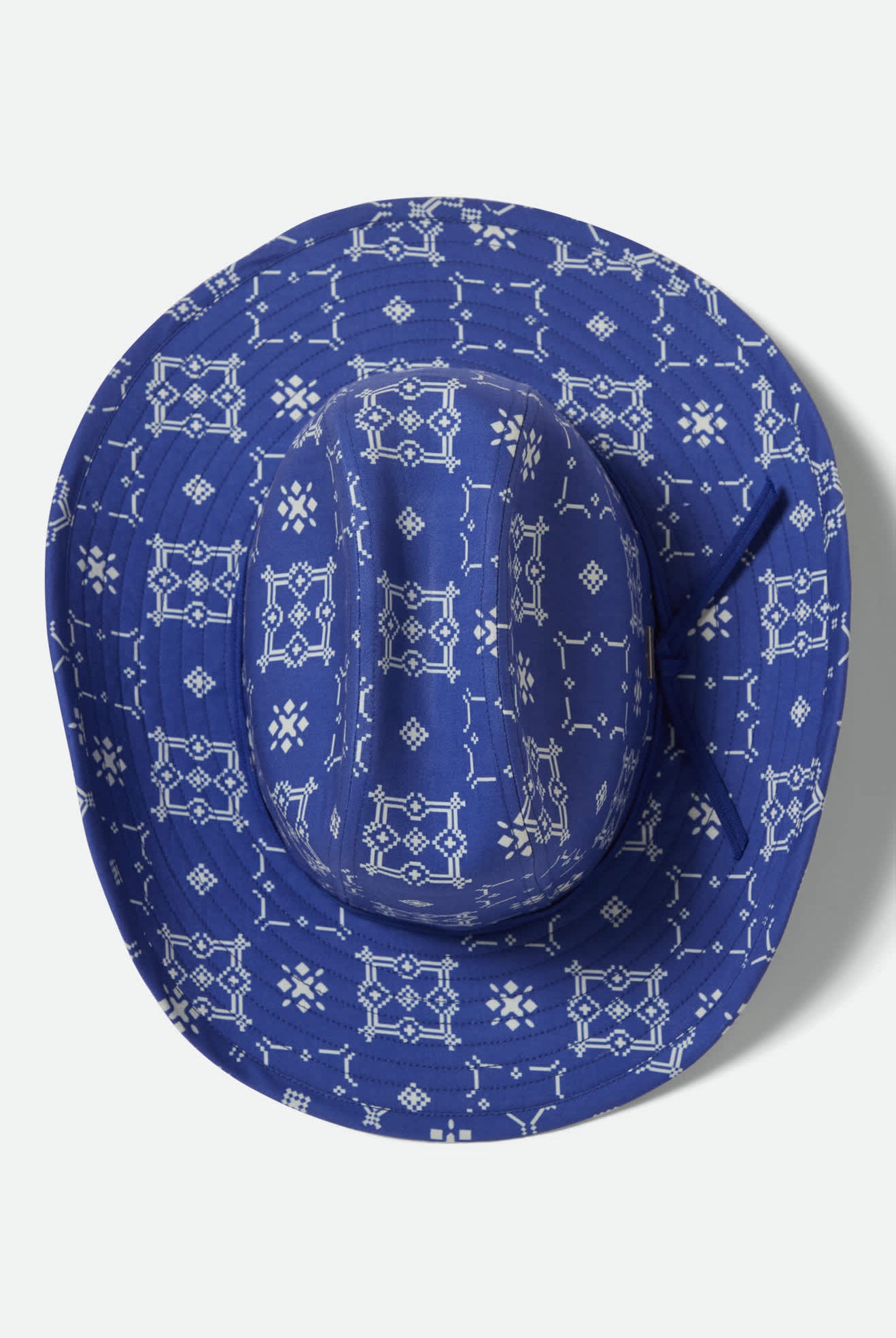 Women's Odessa Cowboy Hat in the color Sunrise Blue/White - Additional Laydown image