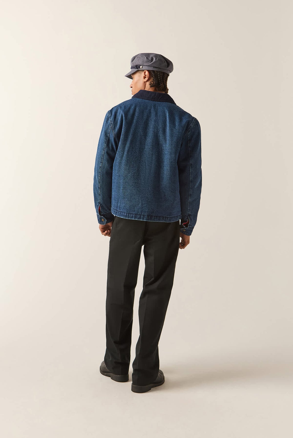 Men's Mechanic Garage Zip Lined Jacket in the color Rinse Denim - Additional Fit image