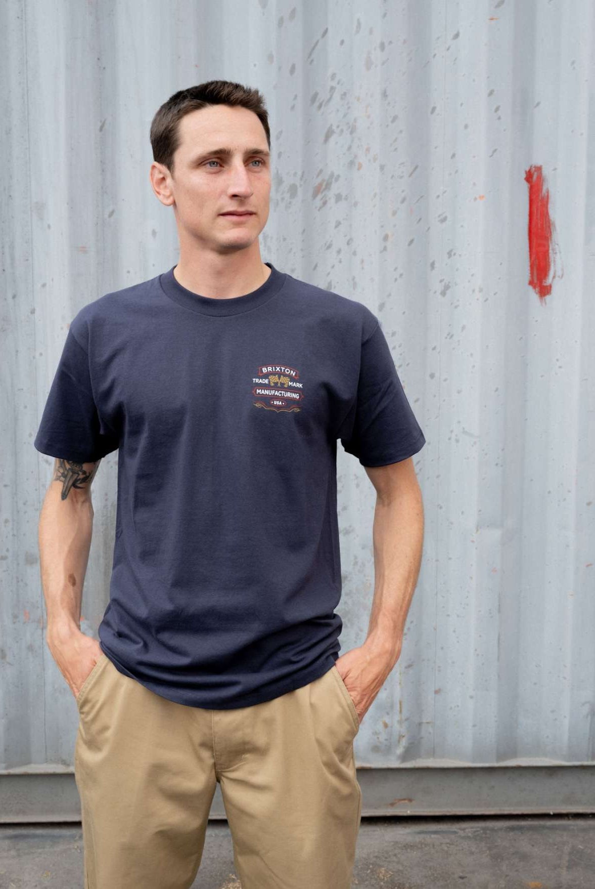 Men's Liberty Mark Short Sleeve Standard T-Shirt in the color Navy - Men's Lifestyle image