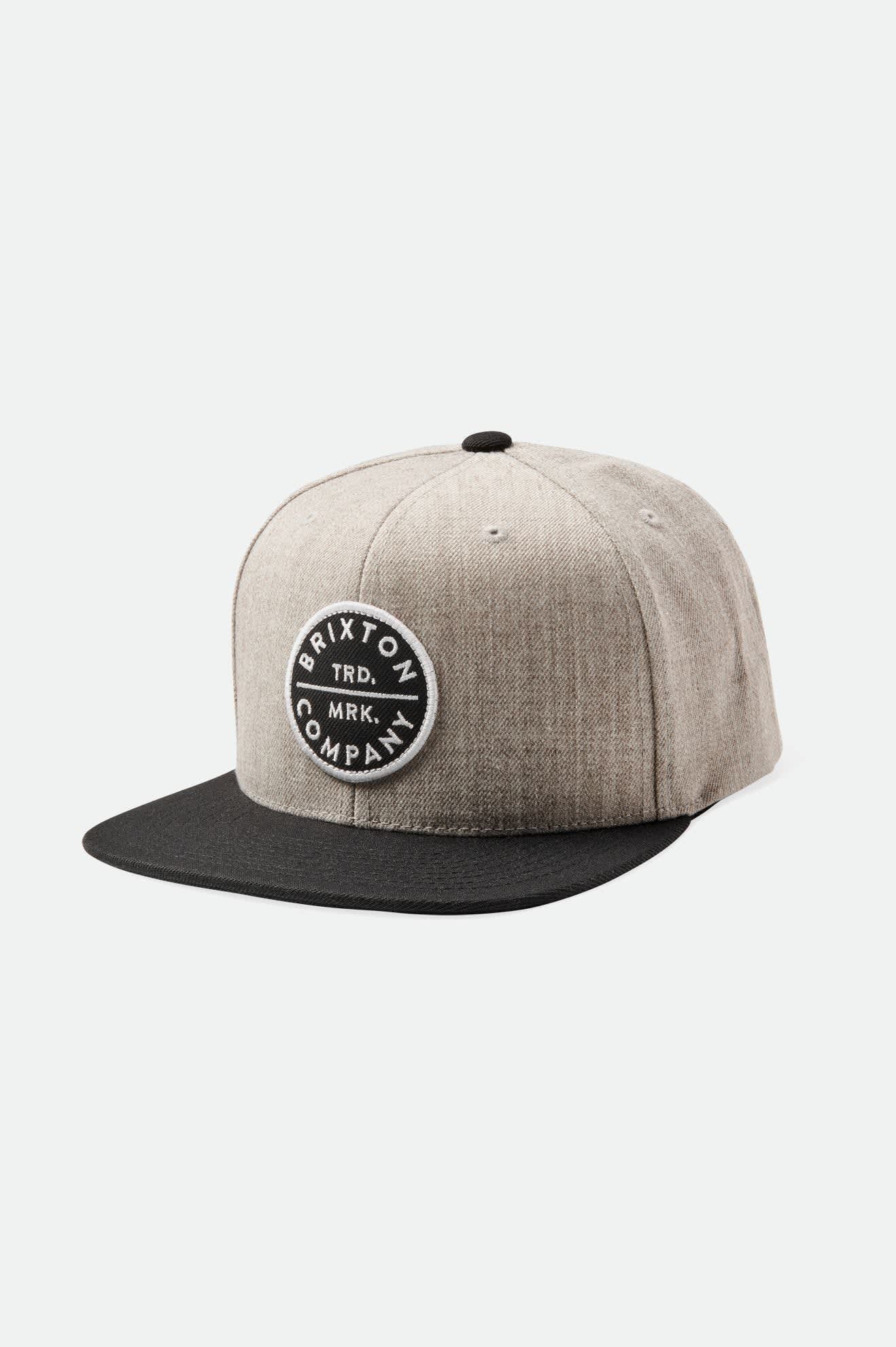Unisex Pledge MP Snapback in the color Light Heather Grey/Black - Front Product View