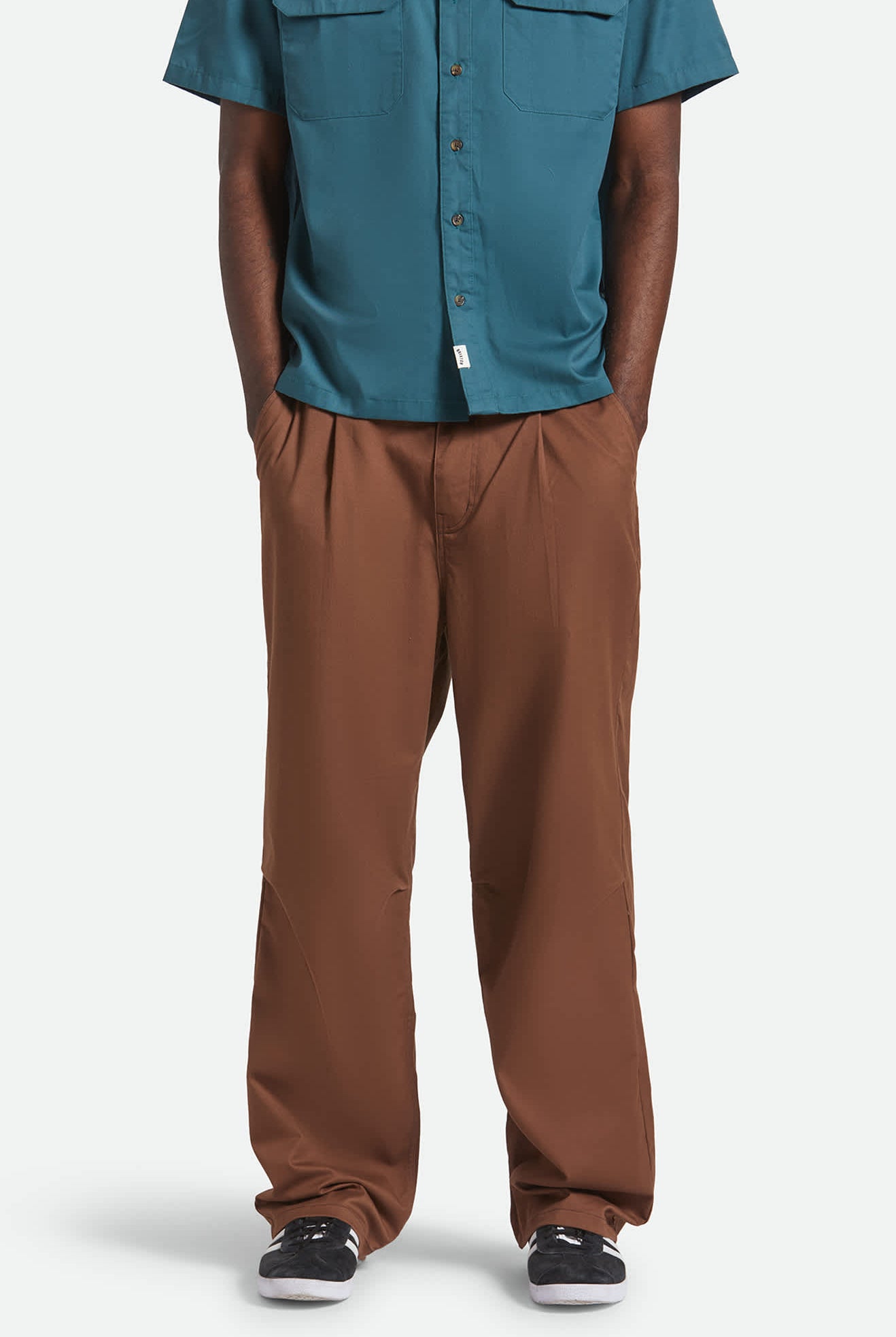 Men's Union Baggy Pant in the color Pinecone Brown - Men's Front View