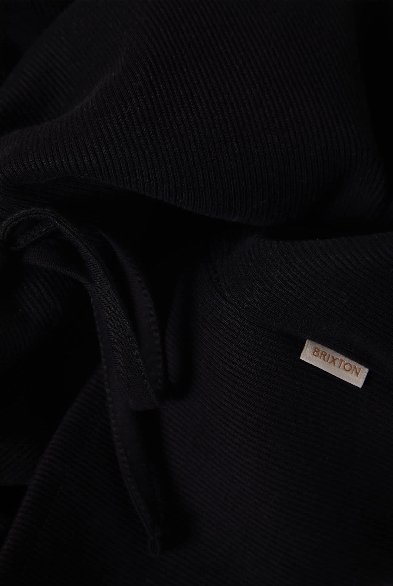 Women's Ribbed Cinch Mini Dress in the color Black/Off White - Additional Laydown image