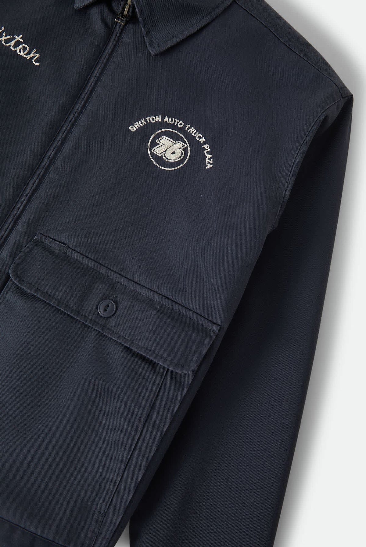 Men's 76 Mechanics Jacket in the color Washed Navy - Additional Laydown image