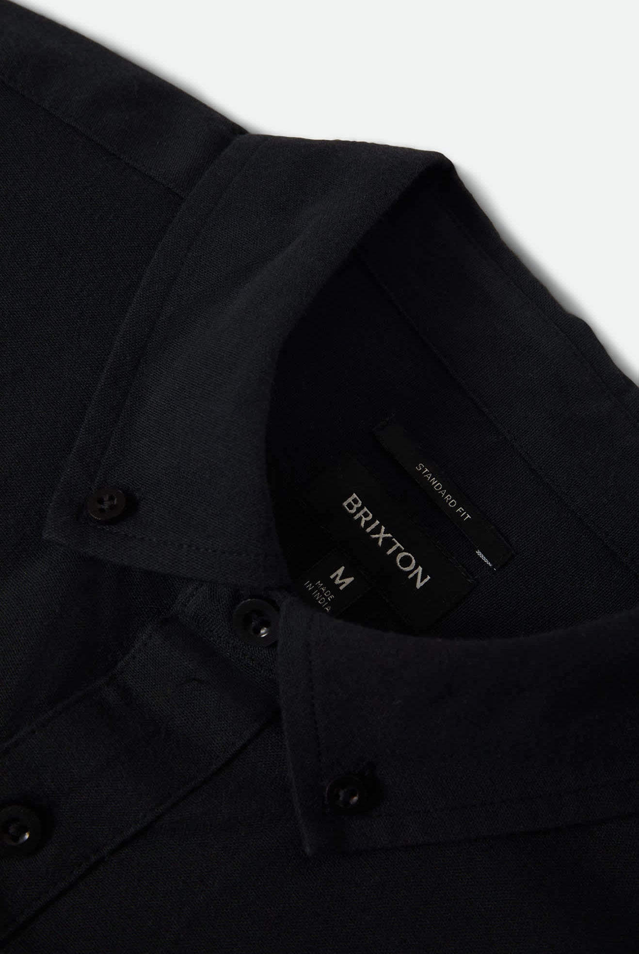 Men's Sanford Oxford Short Sleeve Shirt in the color Black - Additional Laydown image