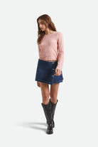 Women's Dolly Slim L/S Knit T-Shirt in the color Mellow Rose - Additional Fit image