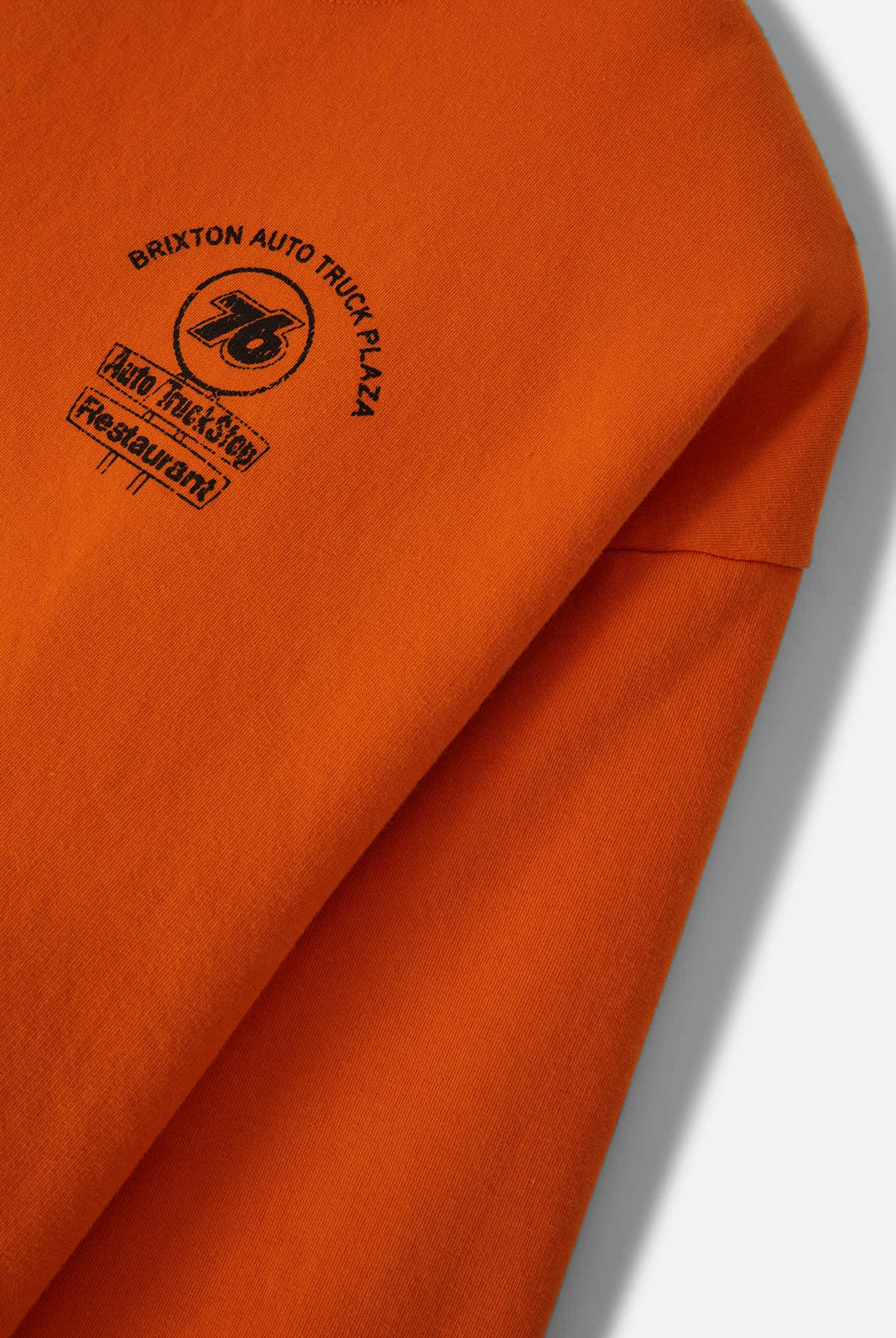 Men's 76 Chopped Crew Fleece in the color Washed Orange - Additional Laydown image