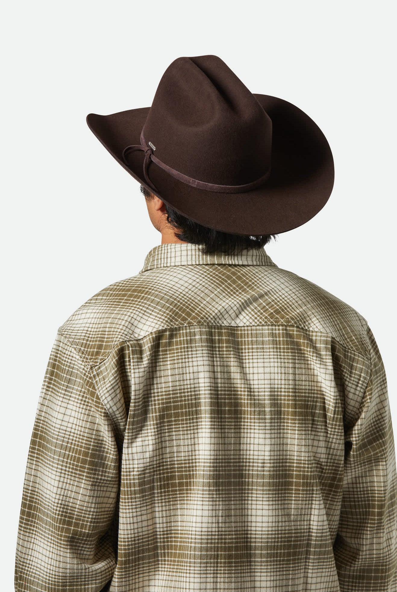 Unisex Laredo Cowboy Hat in the color Dark Brown - Men's Back View