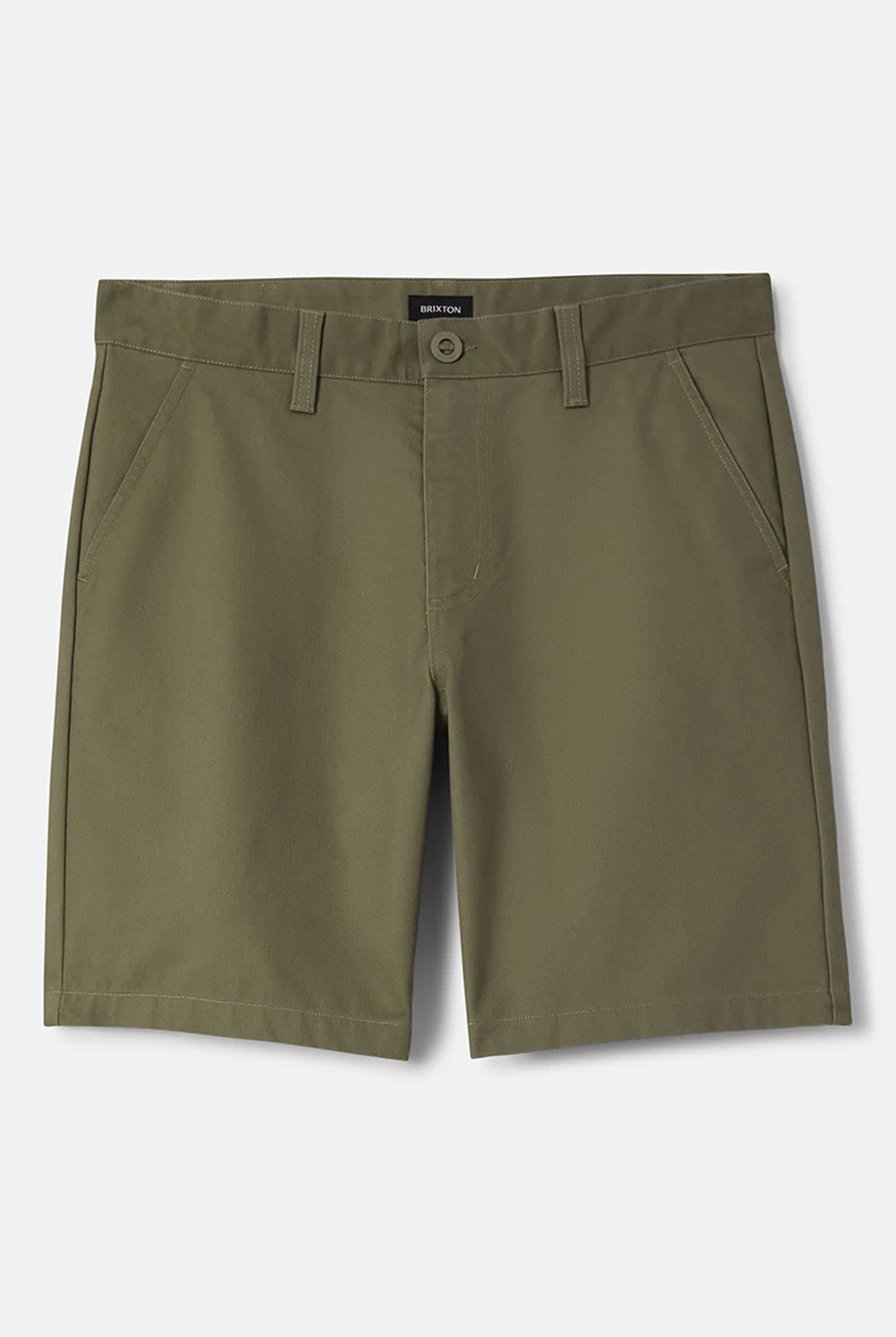 Men's Santo Chino Short in the color Olive Surplus - Front Product View