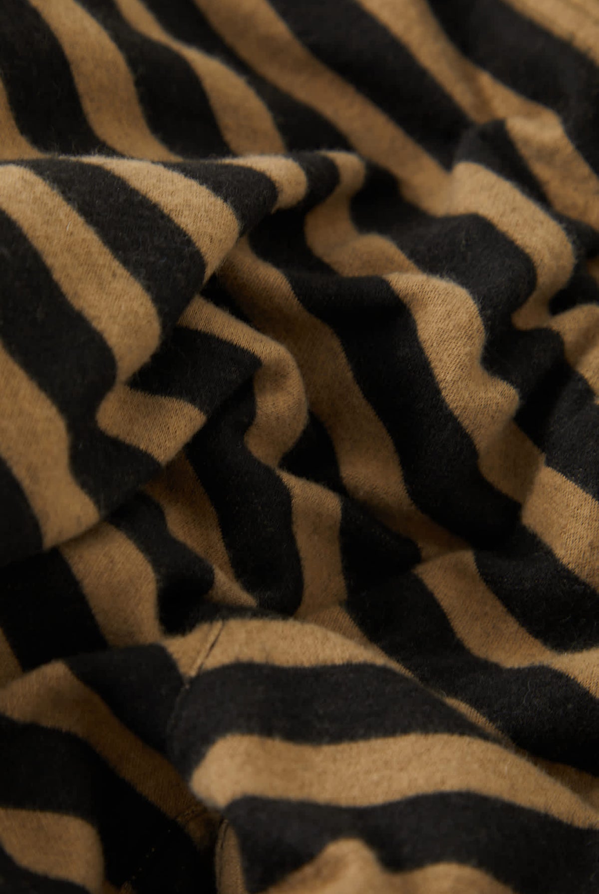 Women's The Audrey Knit Trouser Pant in the color Washed Black/Khaki Stripe - Additional Laydown image