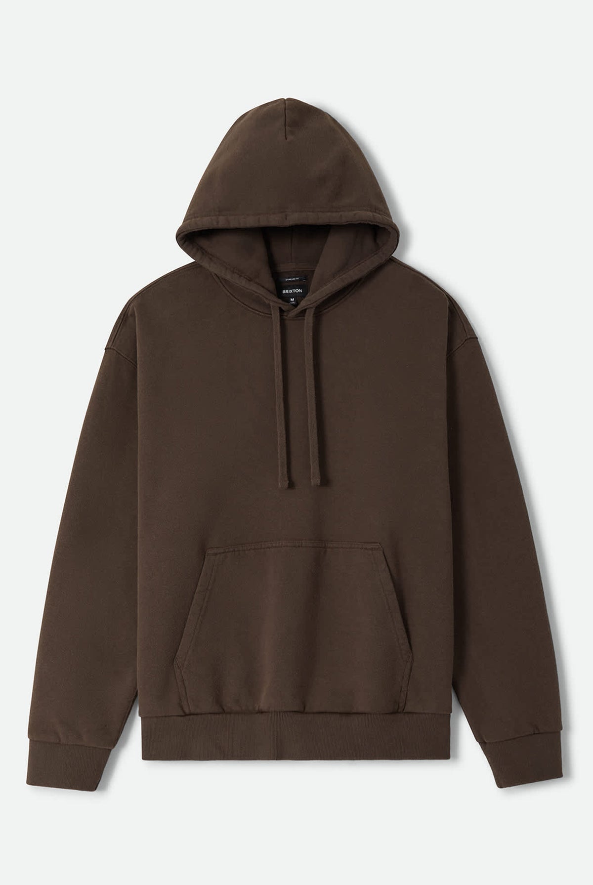 Men's Brixton Baseline Hood Fleece in the color Walnut Brown Vintage Wash - Front Product View